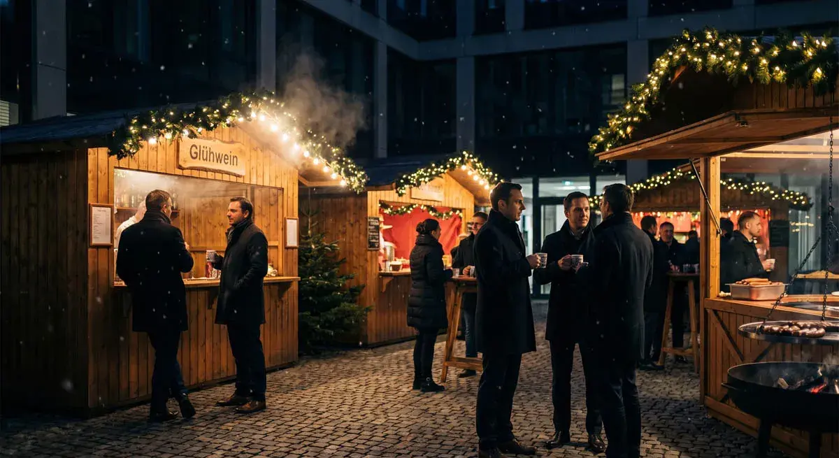 Mobiler Weihnachtsmarkt – Kitchensurfer Event Catering Hamburg