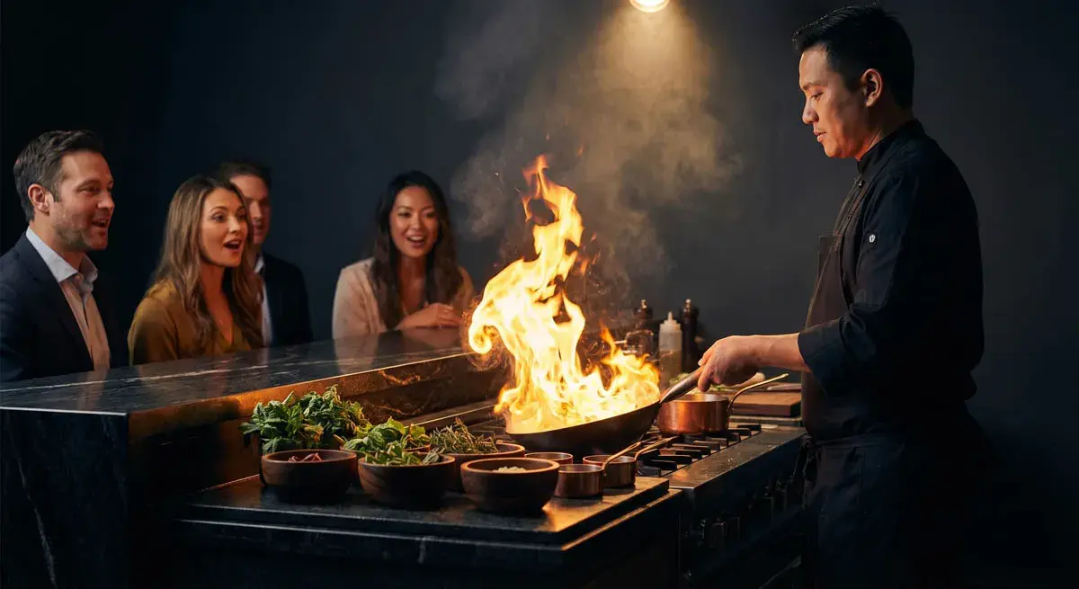 Live-Cooking – Kitchensurfer Event Catering Hamburg